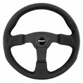 Newalthlete 8511 3-Spoke GT Rally Design Gripper Series Steering Wheel with Black Vinyl Grip NE3564236